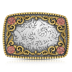 Montana Silversmiths Montana Silversmiths Four Corners Floral Buckle - $55.00 at Murdoch's Ranch & Home Supply