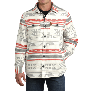 Cinch CINCH Southwest Print Jacquard Shirt Jacket in Grey | Mens | Size Small - $149.99 at Murdoch's Ranch & Home Supply