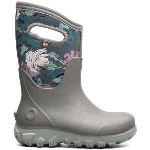 Bogs Classic Roses Seamless Boots in Grey Multi | Size 3 Youth