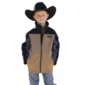CINCH Logo Bonded Jacket in Tan/Black | Size XS