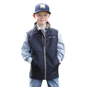 CINCH Logo Solid Bonded Vest in Navy | Size XS