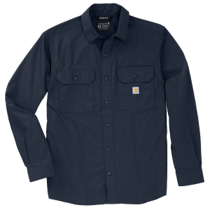 Carhartt Glenwood Relaxed Long Sleeve Shirt in Navy | Mens | Size Small