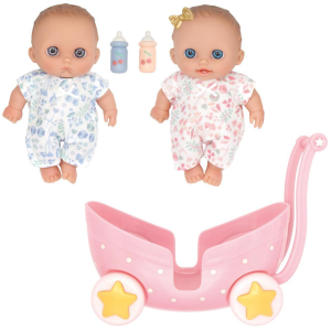 Jc Toys JC Toys Lil' Cutesies All-Vinyl Doll Twins in Stroller | Size 8.5" - $37.99 at Murdoch's Ranch & Home Supply