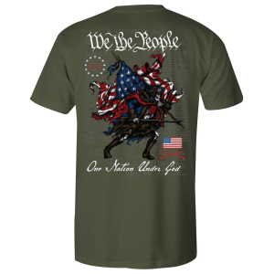 Howitzer Howitzer Nation Under God Short Sleeve T-Shirt in Surplus Green | Mens | Size Small - $28.95 at Murdoch's Ranch & Home Supply