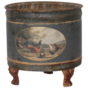 Porch View Home Porch View Home Poulets Round Tole Container - $89.99 at Murdoch's Ranch & Home Supply
