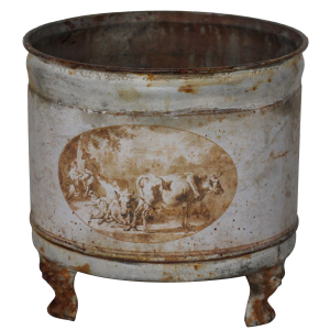 Porch View Home Porch View Home Burnished Pastoral Round Tole Container - $89.99 at Murdoch's Ranch & Home Supply