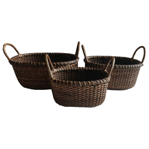 Porch View Home Porch View Home Rattan Farm Baskets Set of 3 - $77.99 at Murdoch's Ranch & Home Supply