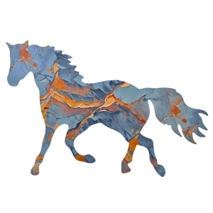 De Leon Product Turquoise Horse Wall Decor