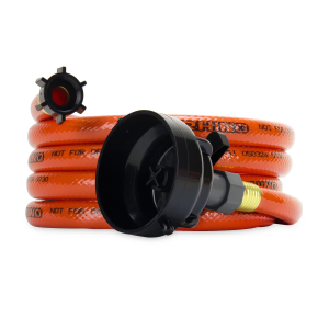 CAMCO 5/8" x 10' Rhino Clean Out Hose System with Rinse Cap Replacement RV Part