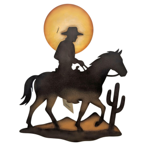 De Leon Product Legend of Southwest Metal Trail Rider Sign
