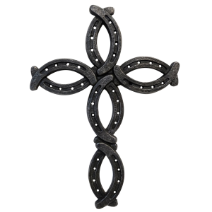 De Leon Product Faux Horseshoes Decorative Cross