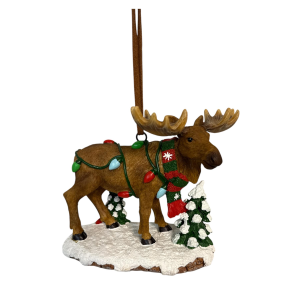 De Leon Product De Leon Product Moose with Holiday Lights Christmas Ornament - $12.99 at Murdoch's Ranch & Home Supply