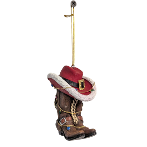 De Leon Product De Leon Product Red Cowboy Hat and Boots Christmas Ornament - $7.99 at Murdoch's Ranch & Home Supply