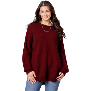 Cotton & Rye Outfitters Cotton & Rye Outfitters Concho Tassel Round Hem Sweater in Merlot | Womens | Size Small - $49.99 at Murdoch's Ranch & Home Supply