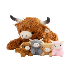 Country Cuddlers Highland Cow Mama & Baby Plush Set