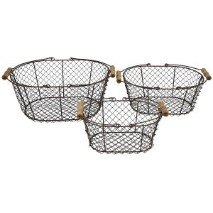 Porch View Home Porch View Home Wire Collecting Baskets Set of 3 - $47.99 at Murdoch's Ranch & Home Supply