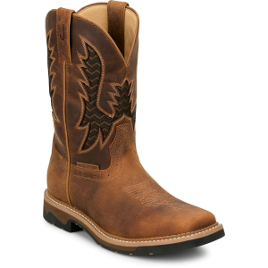 Justin Justin Bolt 11" Square Toe Waterproof Boots in Pecan | Mens | Size 10.5 - $194.99 at Murdoch's Ranch & Home Supply