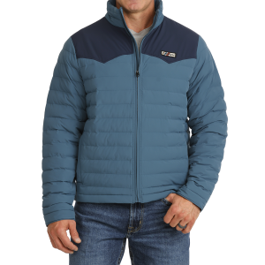 CINCH Quilted Jacket in Teal | Mens | Size Small