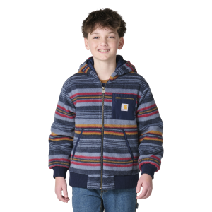 Carhartt Carhartt Long Sleeve Printed Full Zip Micro Fleece Active Jacket in Windward Blue | Size Medium - $71.99 at Murdoch's Ranch & Home Supply