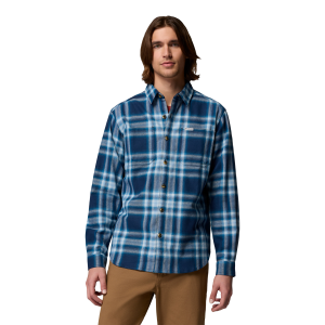 Columbia Pitchstone Stretch Flannel Shirt in Blue | Mens | Size Medium