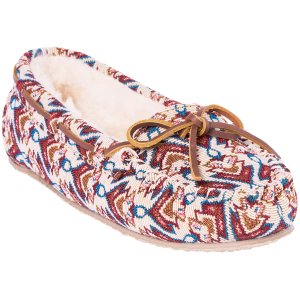 Minnetonka Minnetonka Cally Patterned Fabric Slipper in Cream Minookamii | Womens | Size 7 - $62.99 at Murdoch's Ranch & Home Supply