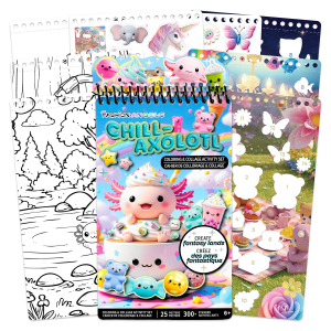 Fashion Angels Chill-Axolotl Color and Collage Compact Portfolio Book