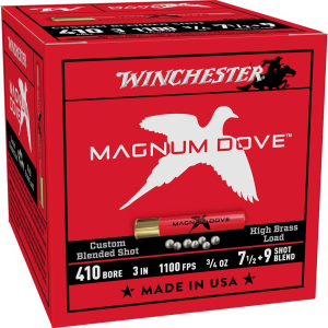 Winchester Magnum Dove .410 Bore 3" #7.5/#9 3/4oz Shotgun Ammo 25 Round