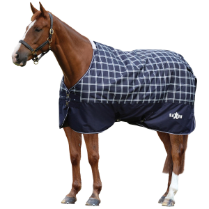 Saxon Saxon Defiant 600D Standard Neck Horse Blanket in Navy/Plaid | Size 57" - $89.99 at Murdoch's Ranch & Home Supply