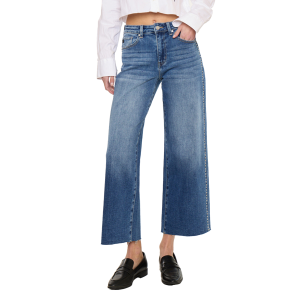 KanCan Mailene High Rise Crop Wide Leg Jeans in Dark Wash | Womens | Size 25