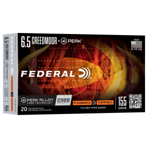Federal Premium Ammunition Federal Premium Ammunition Fusion 6.5 Creedmoor + Peak 155-Grain Tipped Rifle Ammo 20 Rounds - $52.99 at Murdoch's Ranch & Home Supply