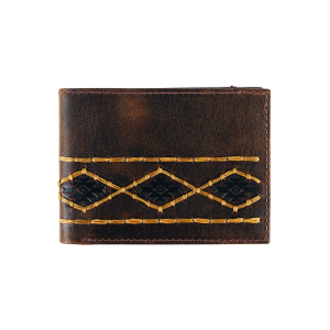 Red Dirt Hat Co Red Dirt Hat Co Aztec Emboss With Diamond Stitching Bifold Wallet in Brown - $50.00 at Murdoch's Ranch & Home Supply
