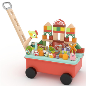 Jadore Jadore Wooden Blocks and Wagon Playset - $44.99 at Murdoch's Ranch & Home Supply