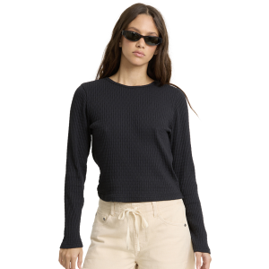 Billabong Sweet Coast Long Sleeve Knit T-Shirt in Black Sands | Womens | Size Small