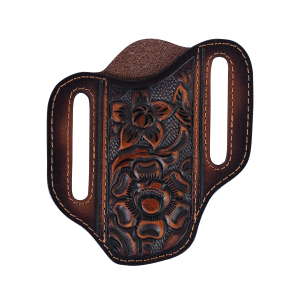 Justin Justin Floral Tooling Genuine Leather Pancake Knife Sheath in Brown - $38.00 at Murdoch's Ranch & Home Supply