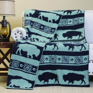 Carstens Inc. Carstens Inc. Stretchy Blanket in Buffalo Blues | Size 50" x 60" - $34.99 at Murdoch's Ranch & Home Supply