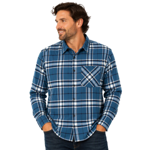 Pintlar Pintlar Plaid Long Sleeve Flannel Shirt in Blue/Cream | Mens | Size LT - $27.99 at Murdoch's Ranch & Home Supply