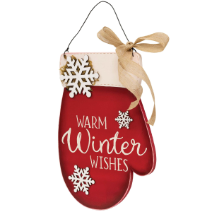 Hearthside Hearthside Warm Winter Wishes Mitten Hanger with Burlap Bow Holiday Decor - $22.99 at Murdoch's Ranch & Home Supply