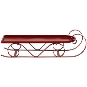 Hearthside 16" Red Metal Sled Holiday Decor