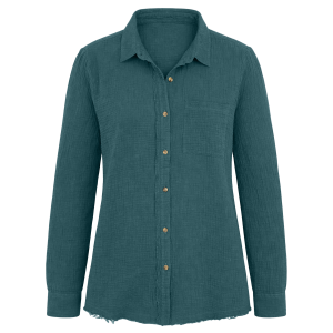 Victory Sportswear Victory Sportswear Long Sleeve Crinkle Cloth Solid Woven Top Shirt in Ocean Teal | Womens | Size Small - $22.99 at Murdoch's Ranch & Home Supply