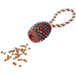 Tall Tails Holiday Rubber Pinecone Treat-and-Tug Dog Toy