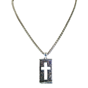 Justin Welded Cut Out Cross Necklace