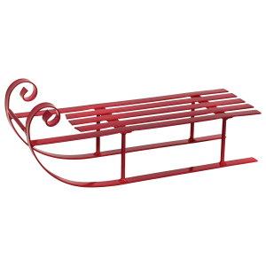 Hearthside 12.75" Red Metal Sled Holiday Decor