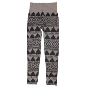 One 5 One One 5 One Balinese Print Patten Fleece Lined Legging in Oatmeal/Black/Brown | Womens | Size Small/Medium - $17.99 at Murdoch's Ranch & Home Supply