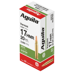 Aguila Ammunition 17HMR JHP 20gr 50 Rounds