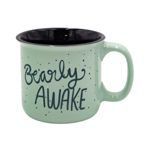 Lazy One Bearly Awake Grey Mug