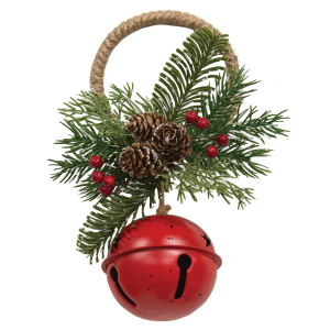BrightIdeas Red Christmas Bell Door Hanger Holiday Decor