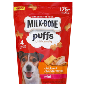 Milk Bone Milk Bone Chicken & Cheddar Mini Puffs | Size 8 oz - $5.99 at Murdoch's Ranch & Home Supply