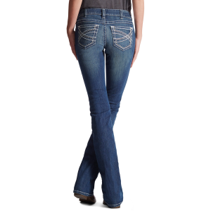 Ariat R.E.A.L. Boot Cut Jeans in Marine/Blue | Womens | Size 24W