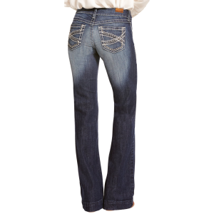 Ariat Mid Rise Entwined Trouser Jeans in Marine/Blue | Womens | Size 30