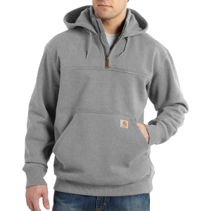 Carhartt Paxton 1/4 Zip Sweatshirt in Heather Grey | Mens | Size XLT